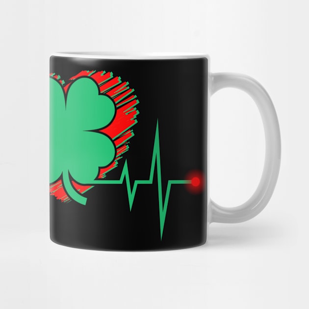 Shamrock Heartbeat, Funny St Patrick's Day by adik